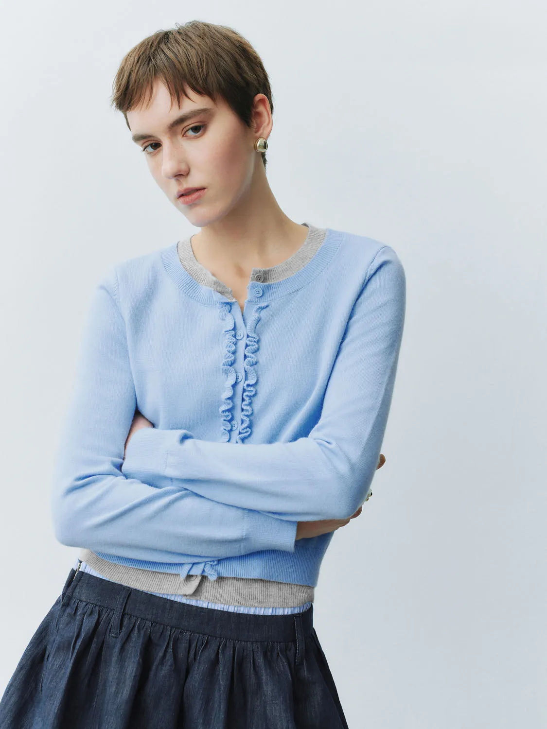 Cropped Knitted Cardigans sold by Urban Revivo product image thumbnail 2