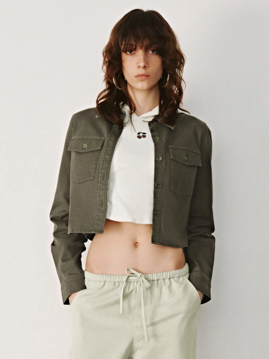 Cropped Long Sleeve Shirts sold by Urban Revivo