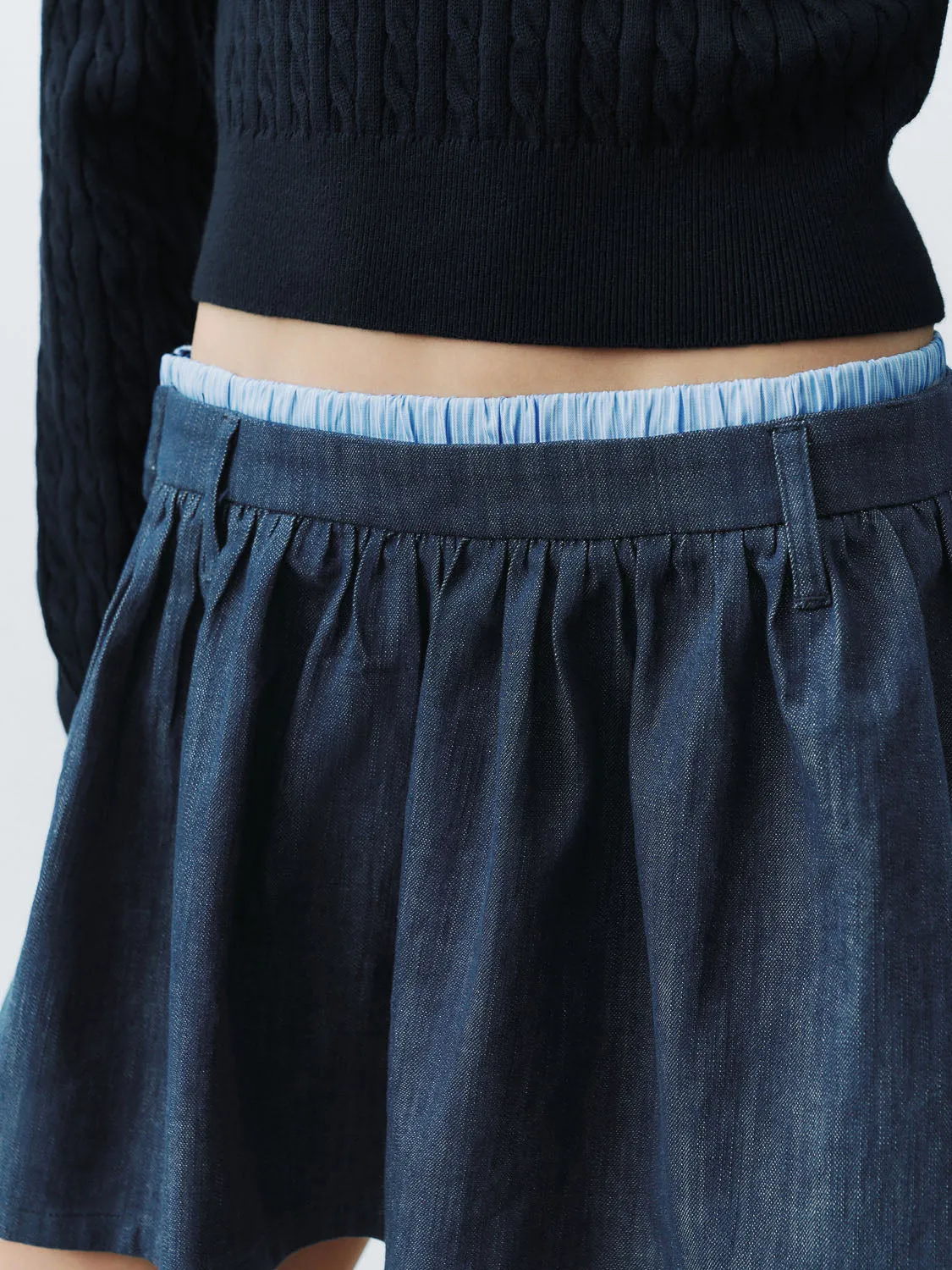 Elastic Denim Skirts sold by Urban Revivo product image thumbnail 5