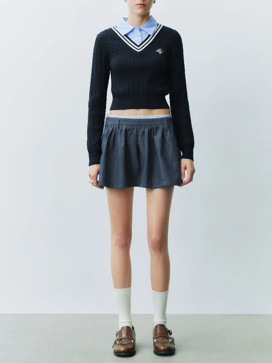Elastic Denim Skirts sold by Urban Revivo product image thumbnail 3