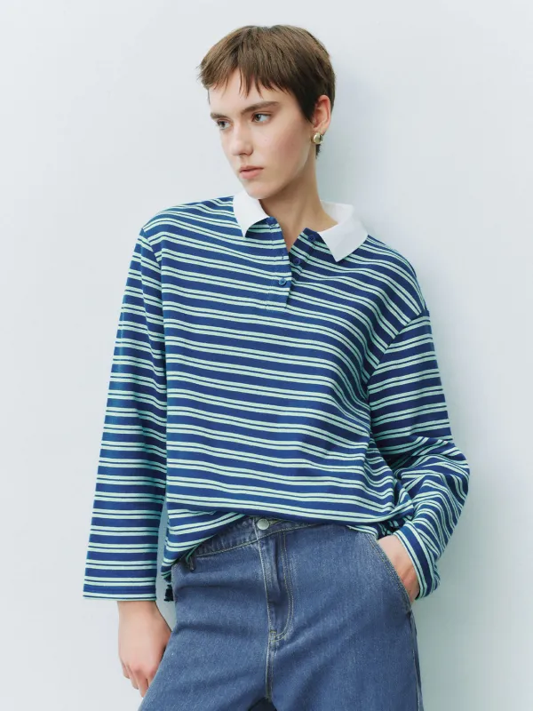 Striped Loose T-Shirts sold by Urban Revivo