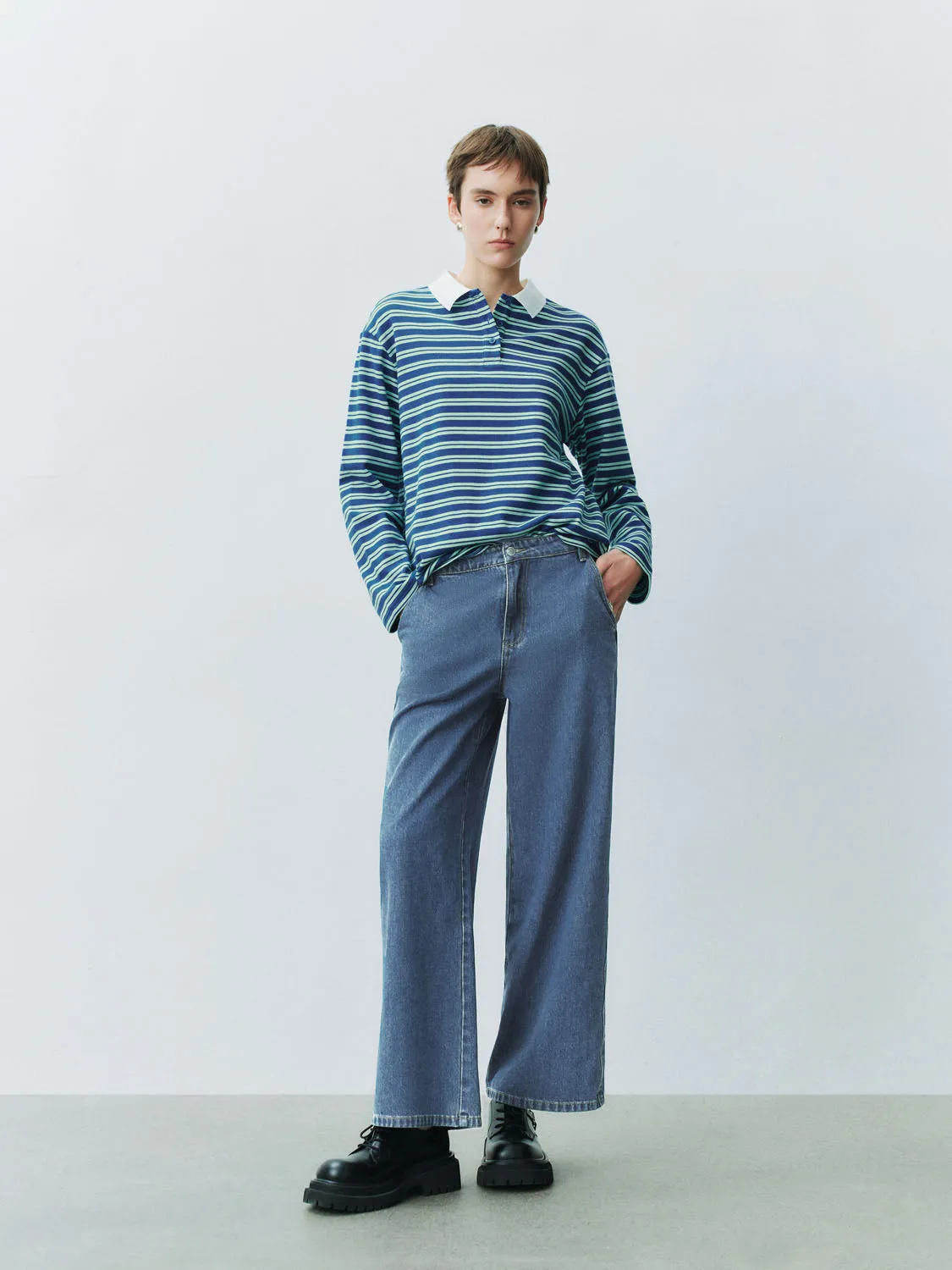 Striped Loose T-Shirts sold by Urban Revivo product image thumbnail 5