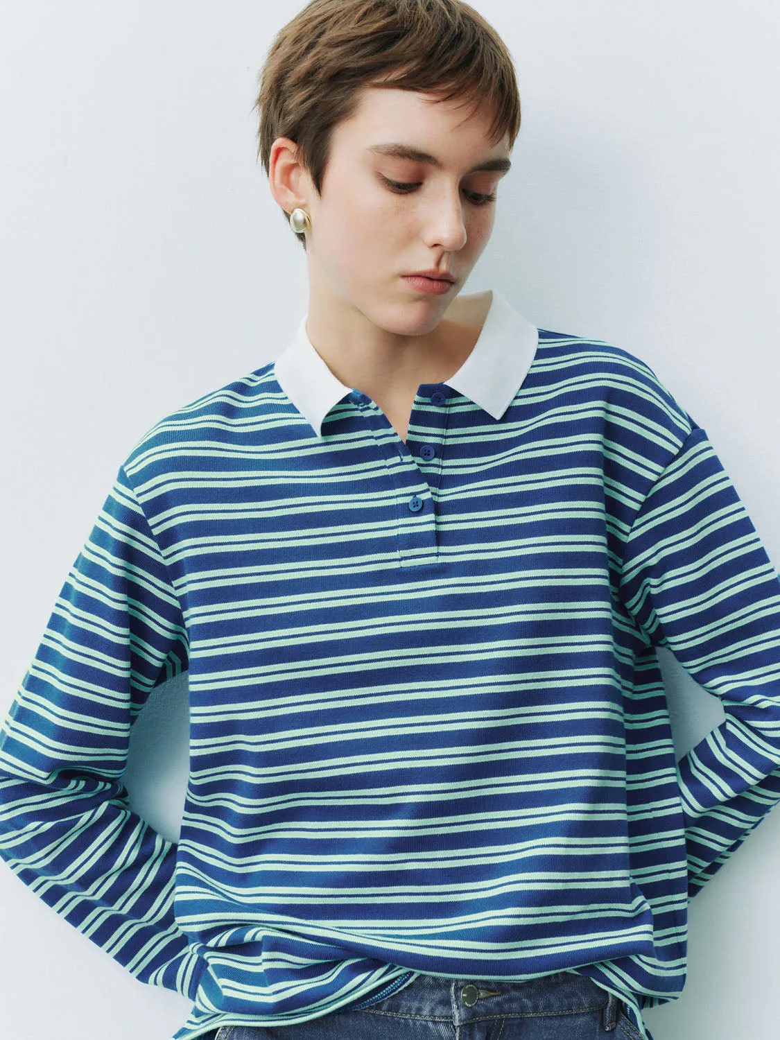 Striped Loose T-Shirts sold by Urban Revivo product image thumbnail 2