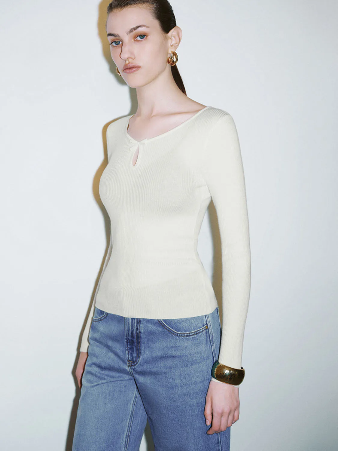 Knitted Long Sleeve T-Shirts sold by Urban Revivo product image thumbnail 3