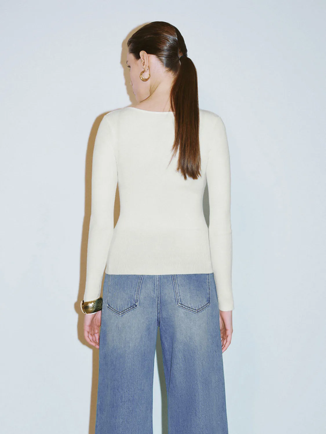 Knitted Long Sleeve T-Shirts sold by Urban Revivo product image thumbnail 2
