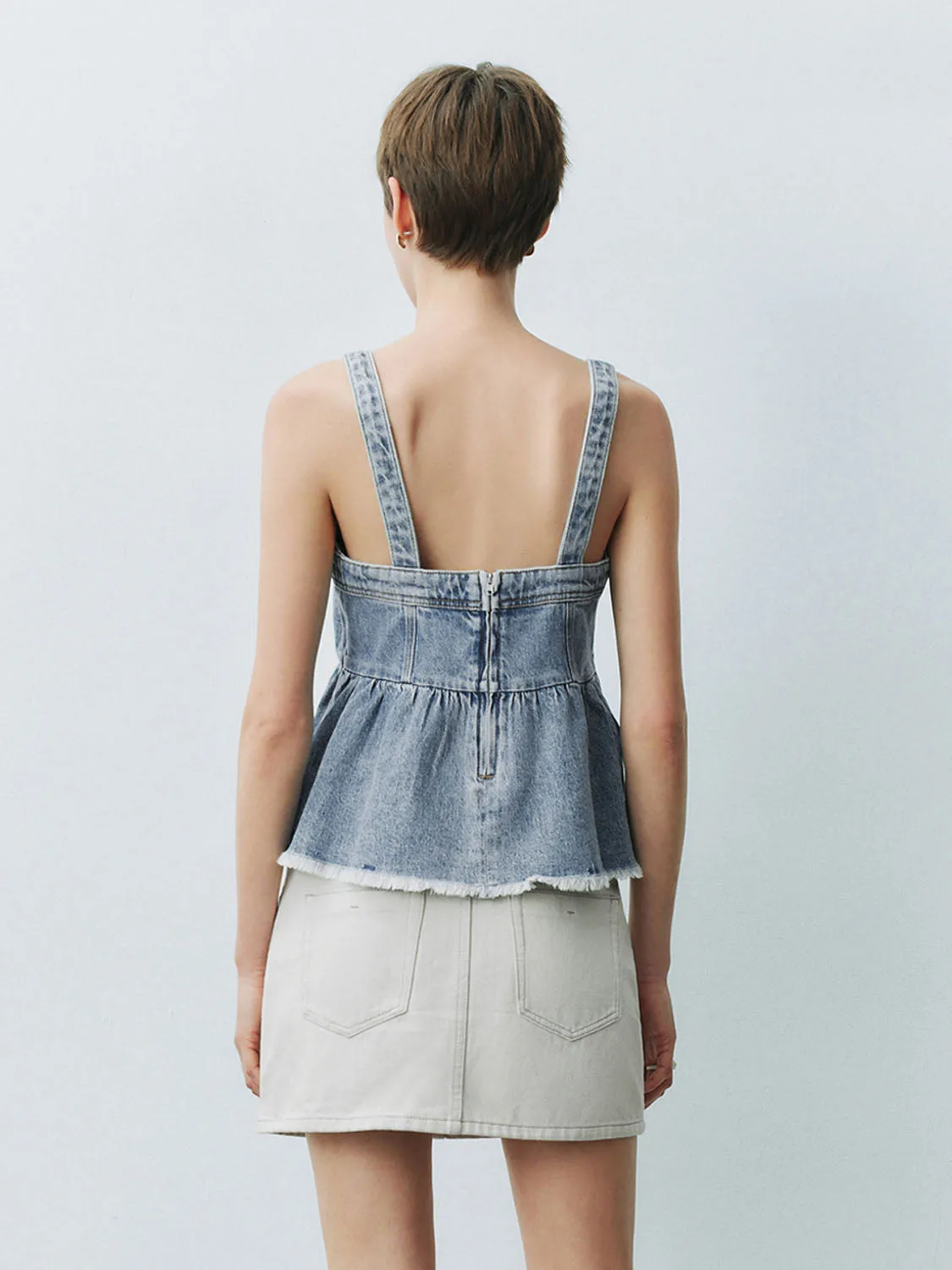 Denim Tank Tops sold by Urban Revivo product image thumbnail 2