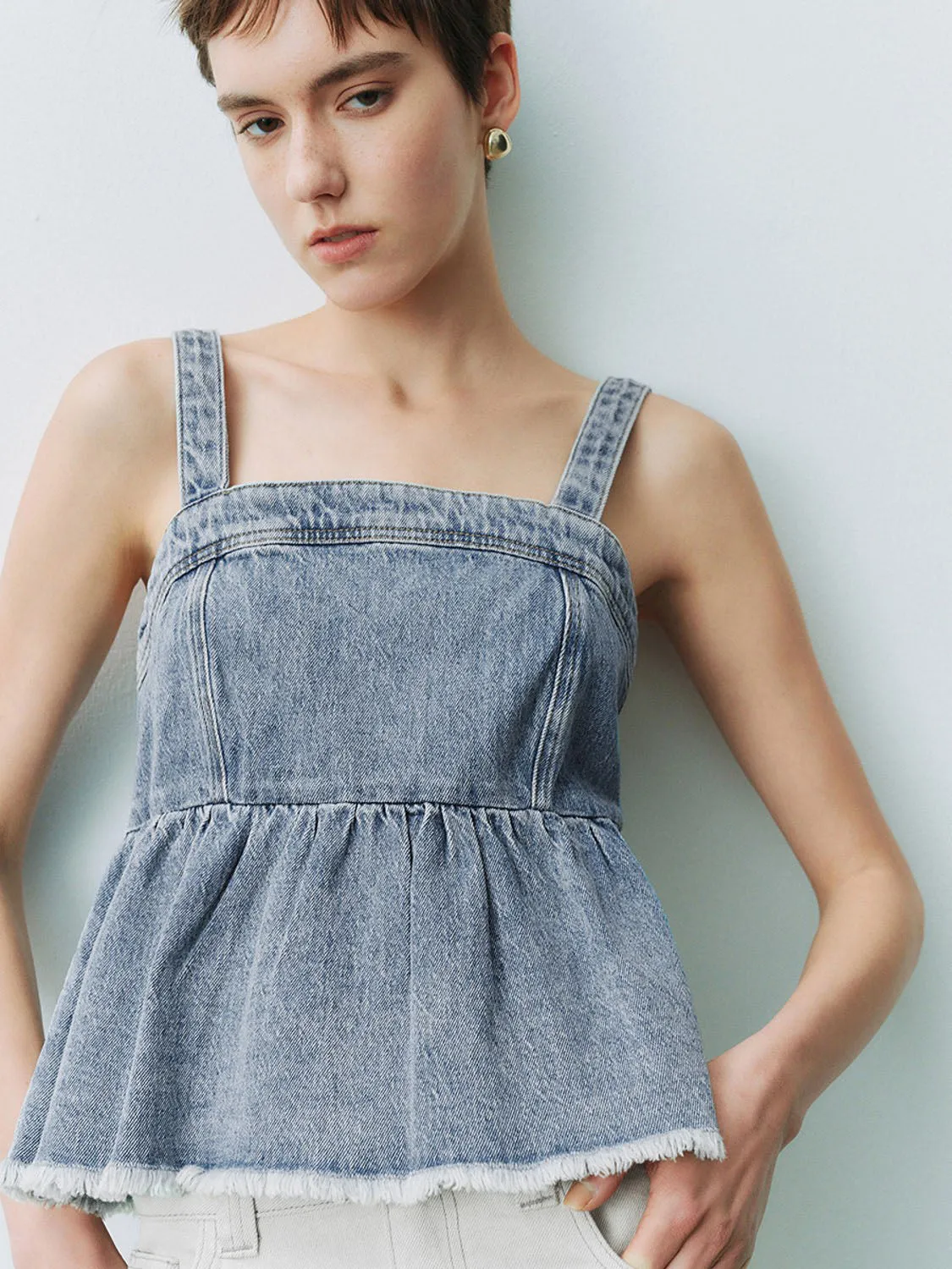 Denim Tank Tops sold by Urban Revivo product image thumbnail 5