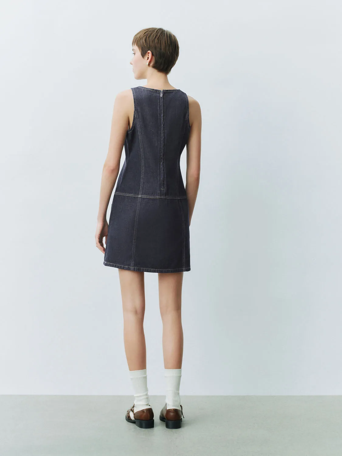 Sleeveless Denim Dresses sold by Urban Revivo product image thumbnail 4