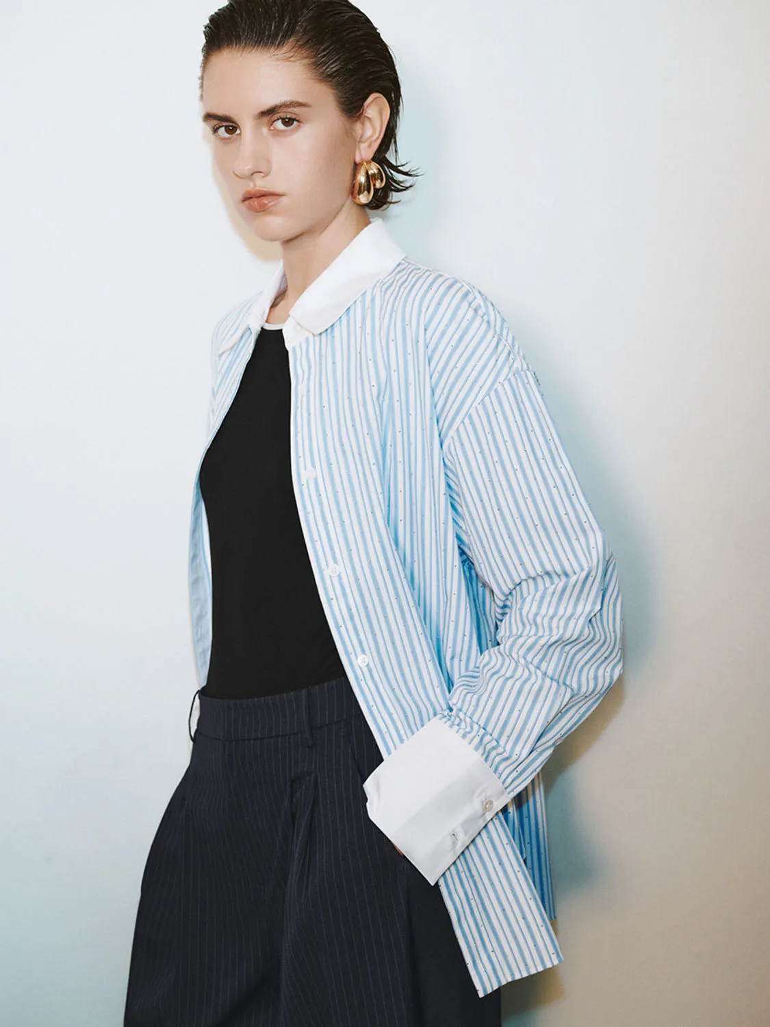 Striped Long Sleeve Shirts sold by Urban Revivo product image thumbnail 5