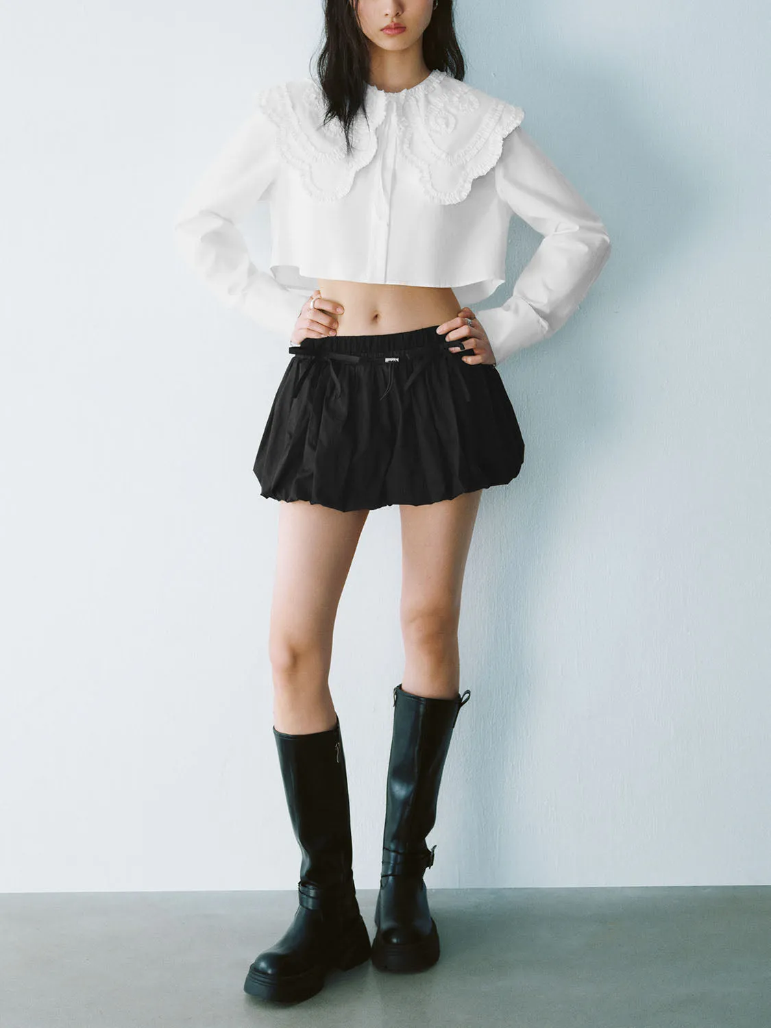 Cropped Lace Shirts sold by Urban Revivo product image thumbnail 4