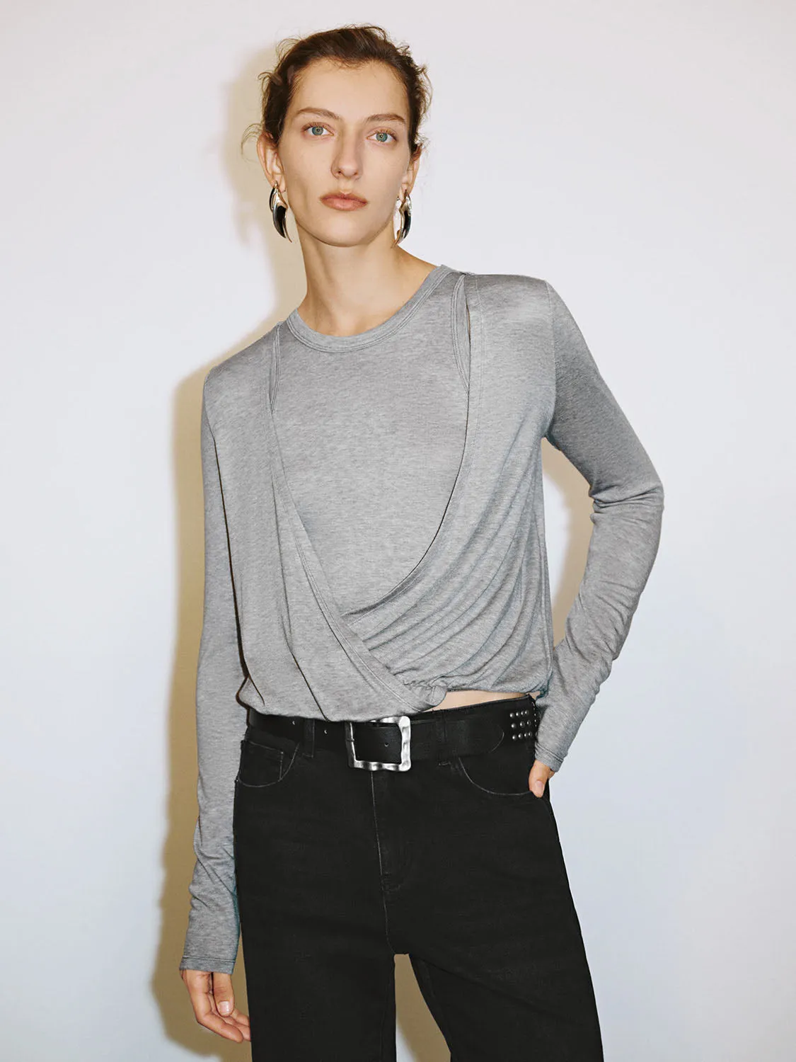 Cowl Neck Skinny T-Shirts sold by Urban Revivo