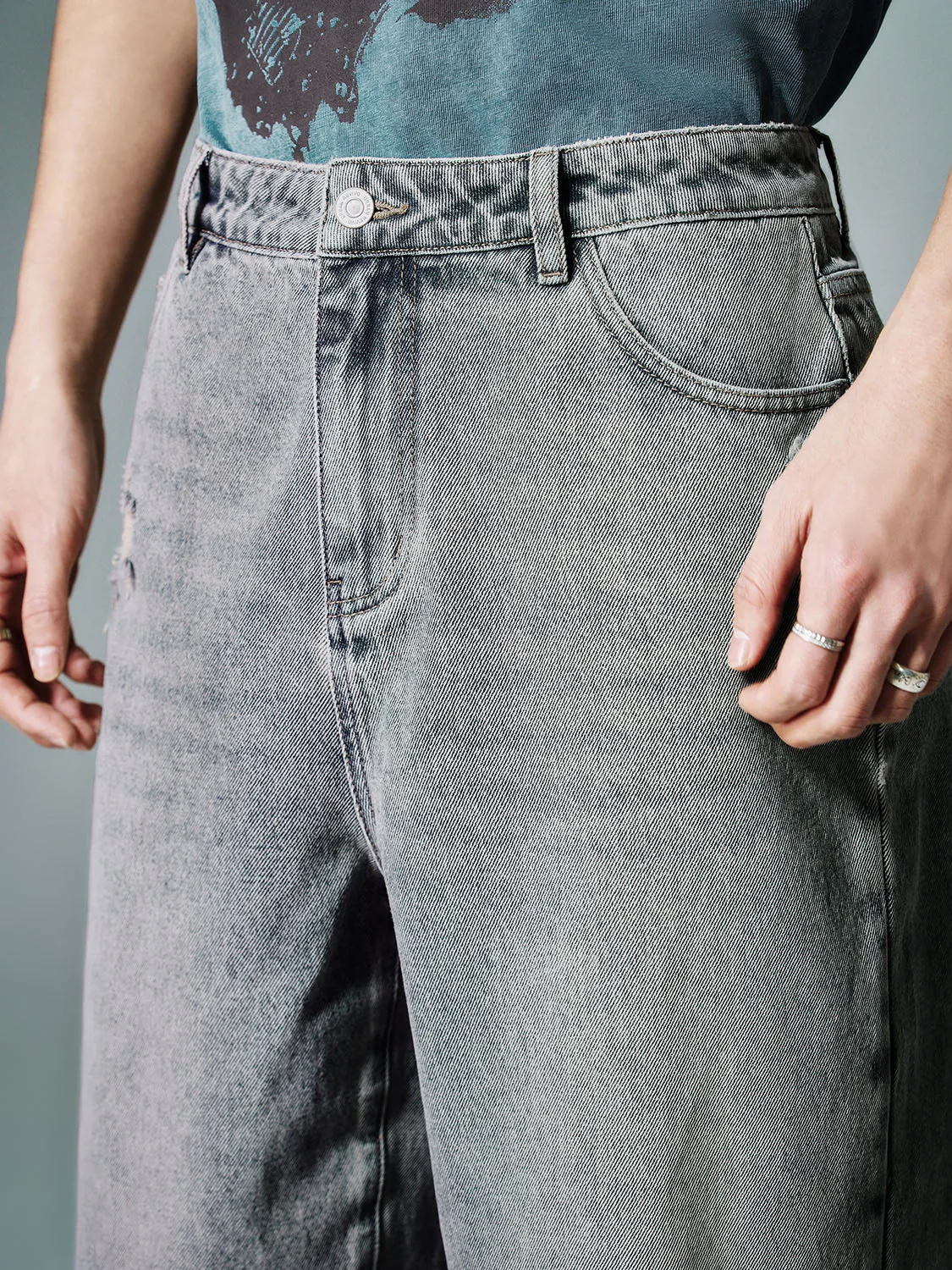 Ripped Denim Jeans sold by Urban Revivo product image thumbnail 5