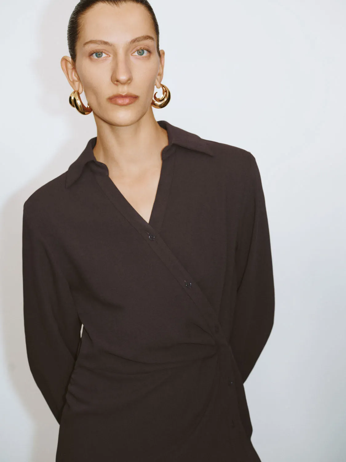 Crossover Split Hem Dresses sold by Urban Revivo product image thumbnail 4