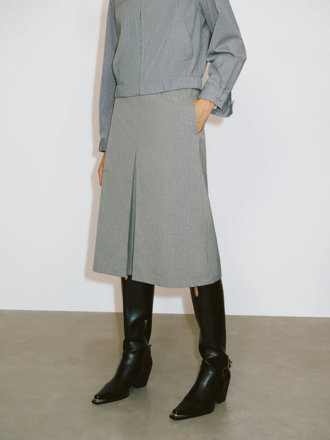 Striped A-Line Skirts sold by Urban Revivo product image thumbnail 2