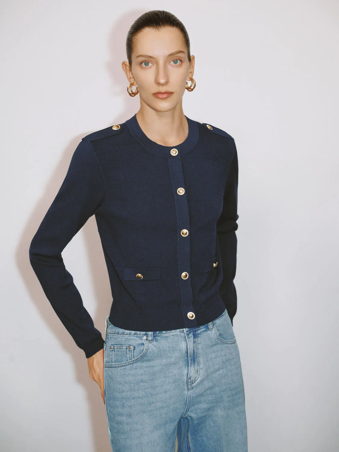 Button Up Knitted Cardigans sold by Urban Revivo product image thumbnail 2