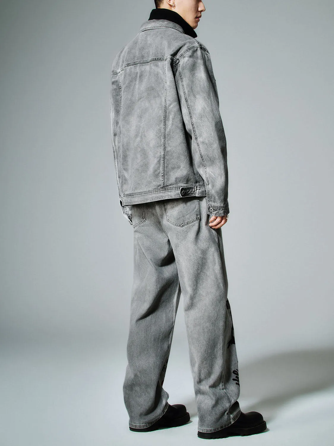 Printed Denim Jeans sold by Urban Revivo product image thumbnail 4