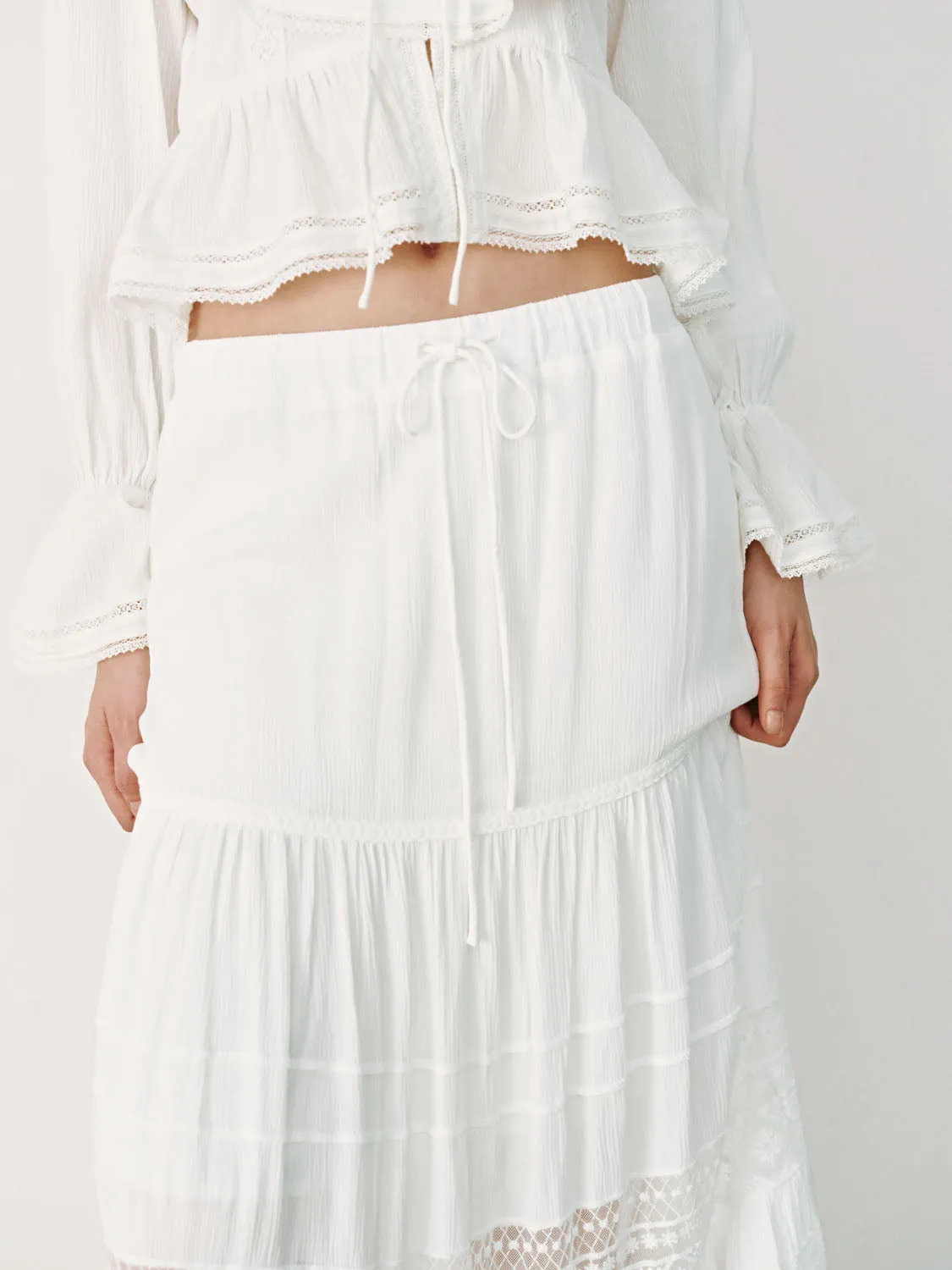 Lace Maxi A-Line Skirts sold by Urban Revivo product image thumbnail 4