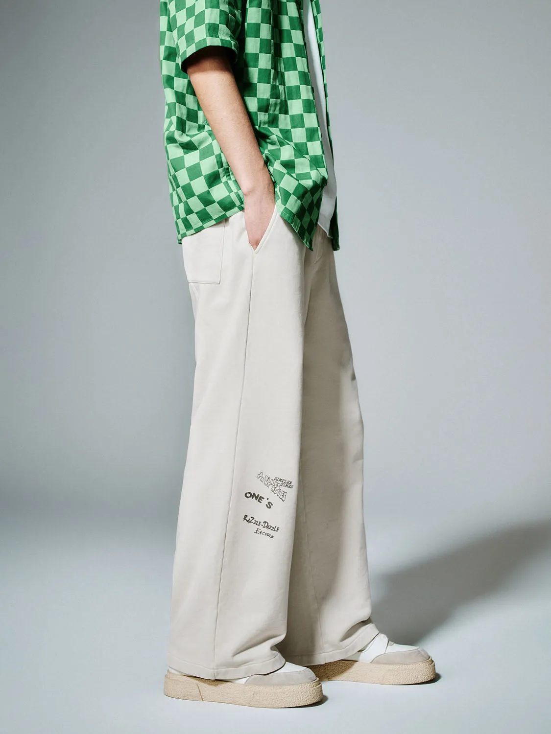 Drawstring Wide-Leg Pants sold by Urban Revivo product image thumbnail 3