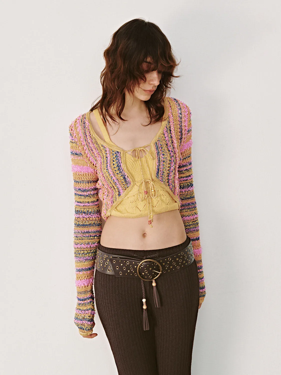 Lace Up Front Knitted Cardigans sold by Urban Revivo product image thumbnail 5