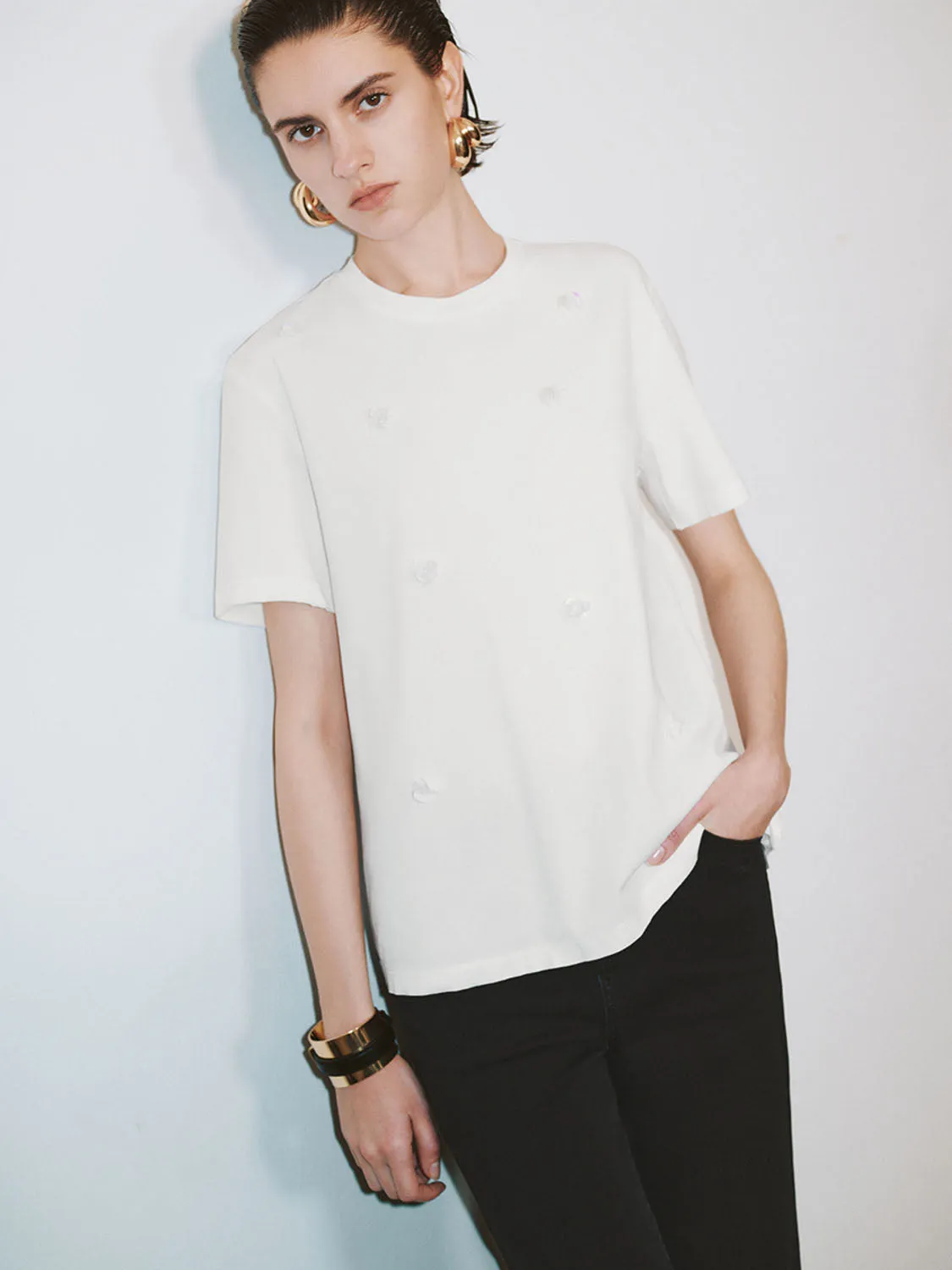 Loose Short Sleeve T-Shirts sold by Urban Revivo product image thumbnail 5