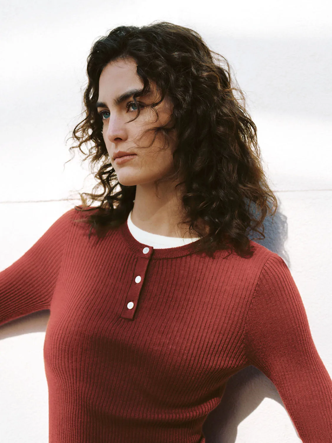 Button Half Placket Knitted T-Shirts sold by Urban Revivo product image thumbnail 5