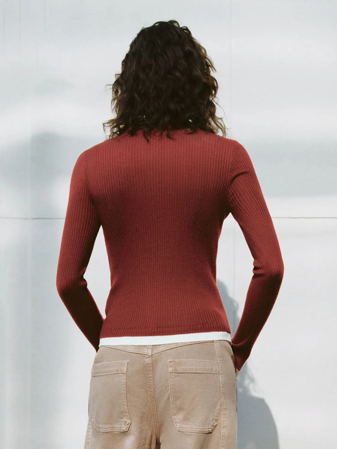 Button Half Placket Knitted T-Shirts sold by Urban Revivo product image thumbnail 2