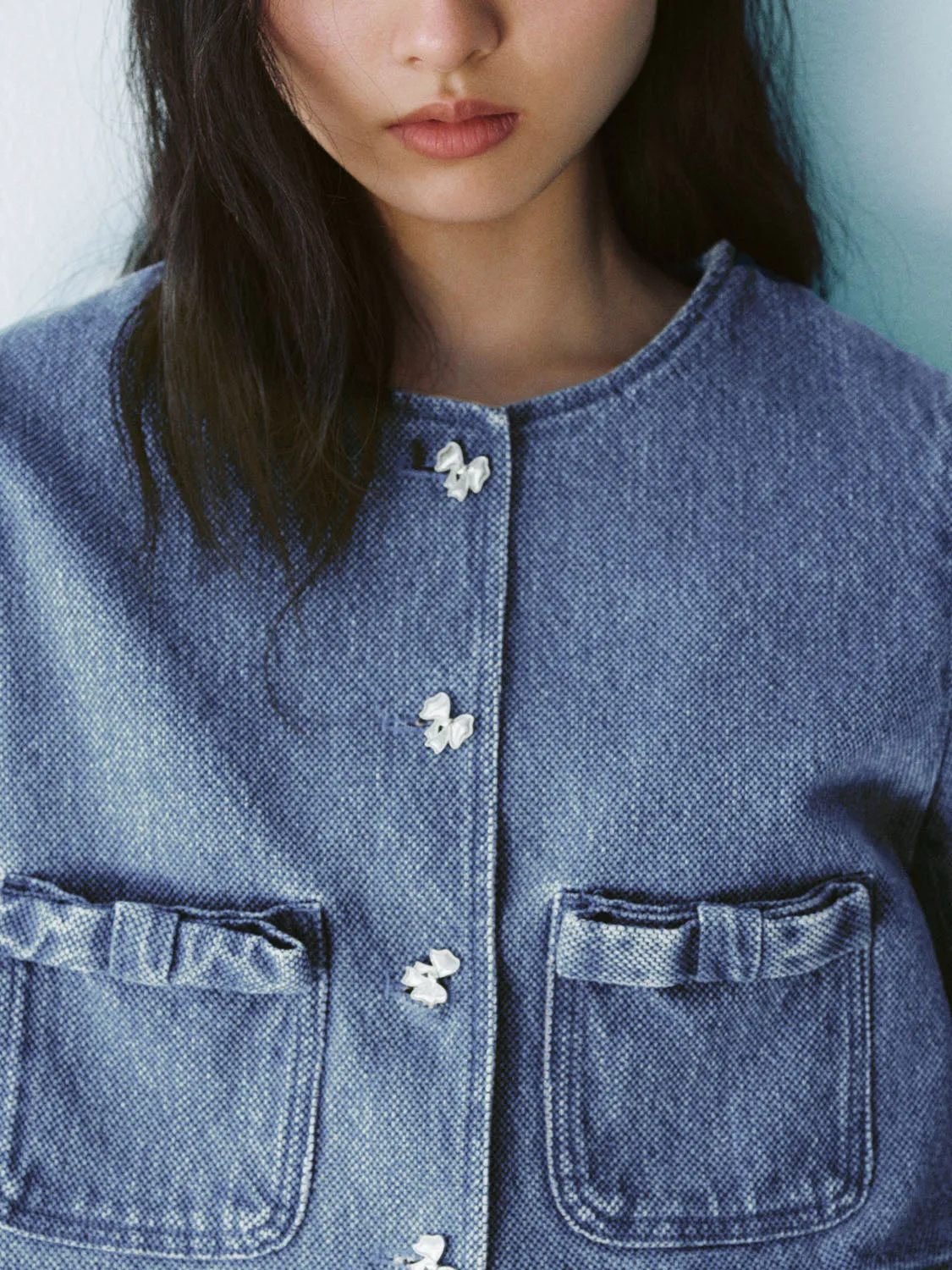Cropped Denim Jackets sold by Urban Revivo product image thumbnail 3
