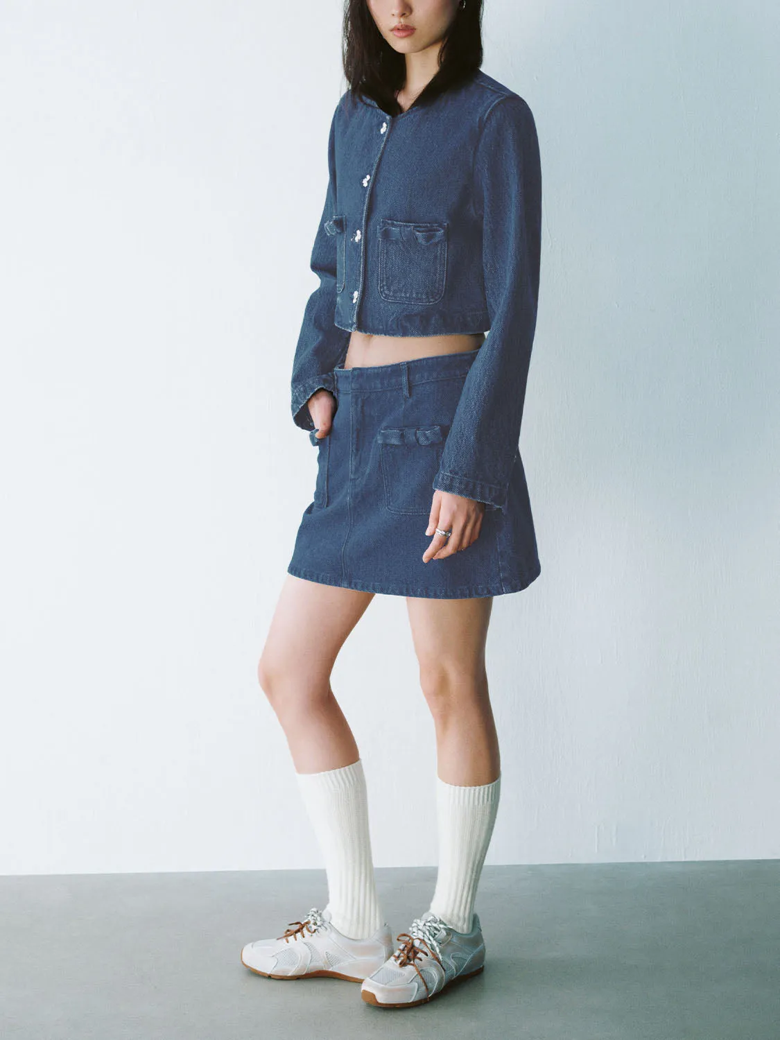 Cropped Denim Jackets sold by Urban Revivo product image thumbnail 4