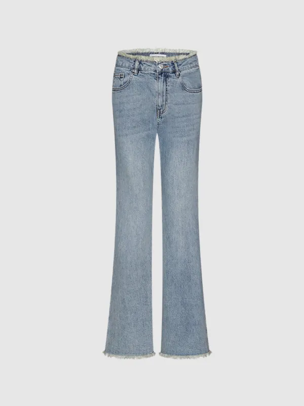 Denim Flare Jeans sold by Urban Revivo