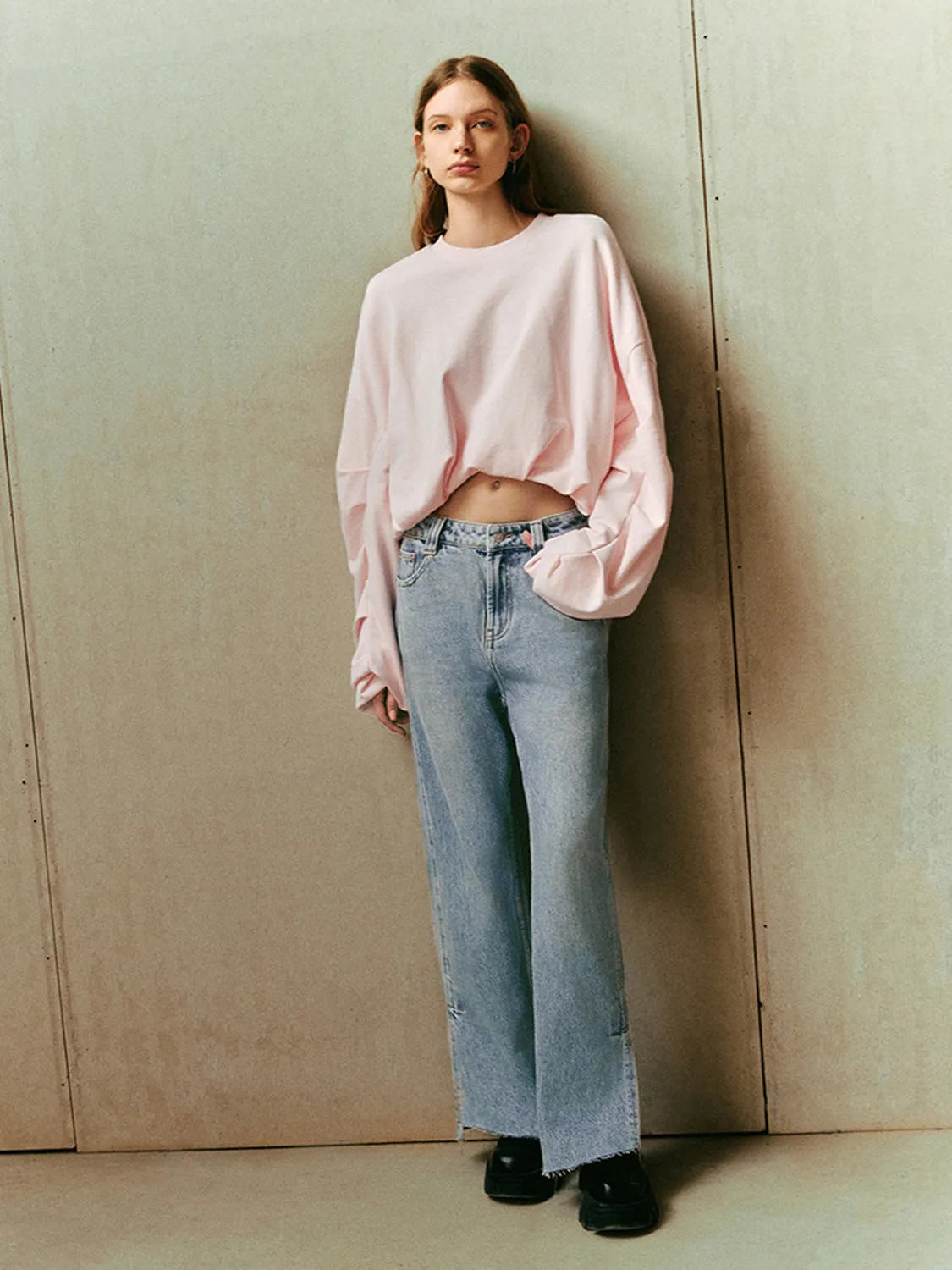 Wide-Leg Denim Jeans sold by Urban Revivo product image thumbnail 5