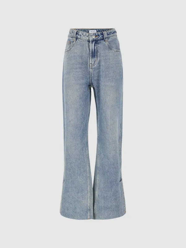 Wide-Leg Denim Jeans sold by Urban Revivo