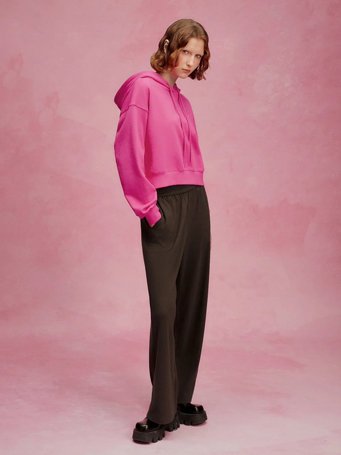 Knitted Fabric Long Wide-Leg Pants sold by Urban Revivo product image thumbnail 5