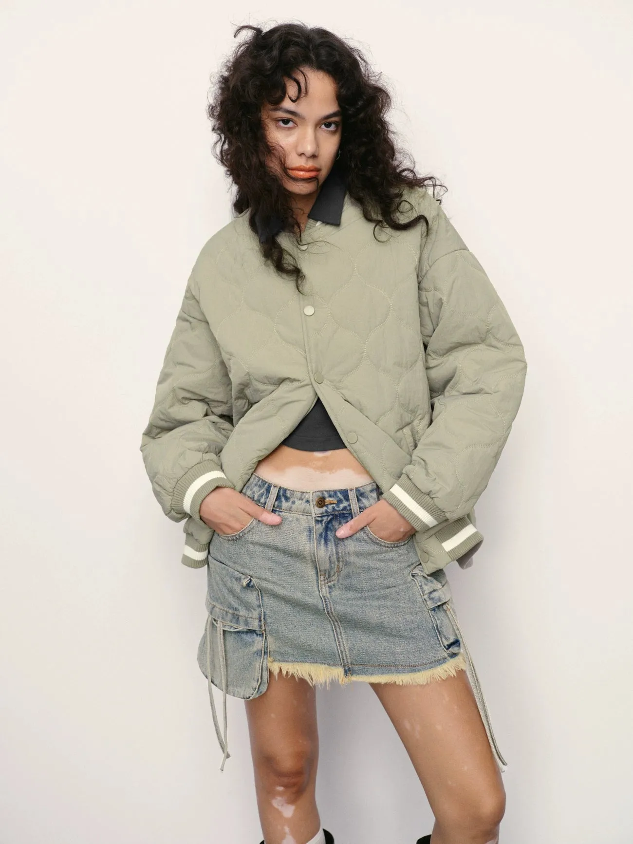 Drawstring Hem Padded Jackets sold by Urban Revivo product image thumbnail 2