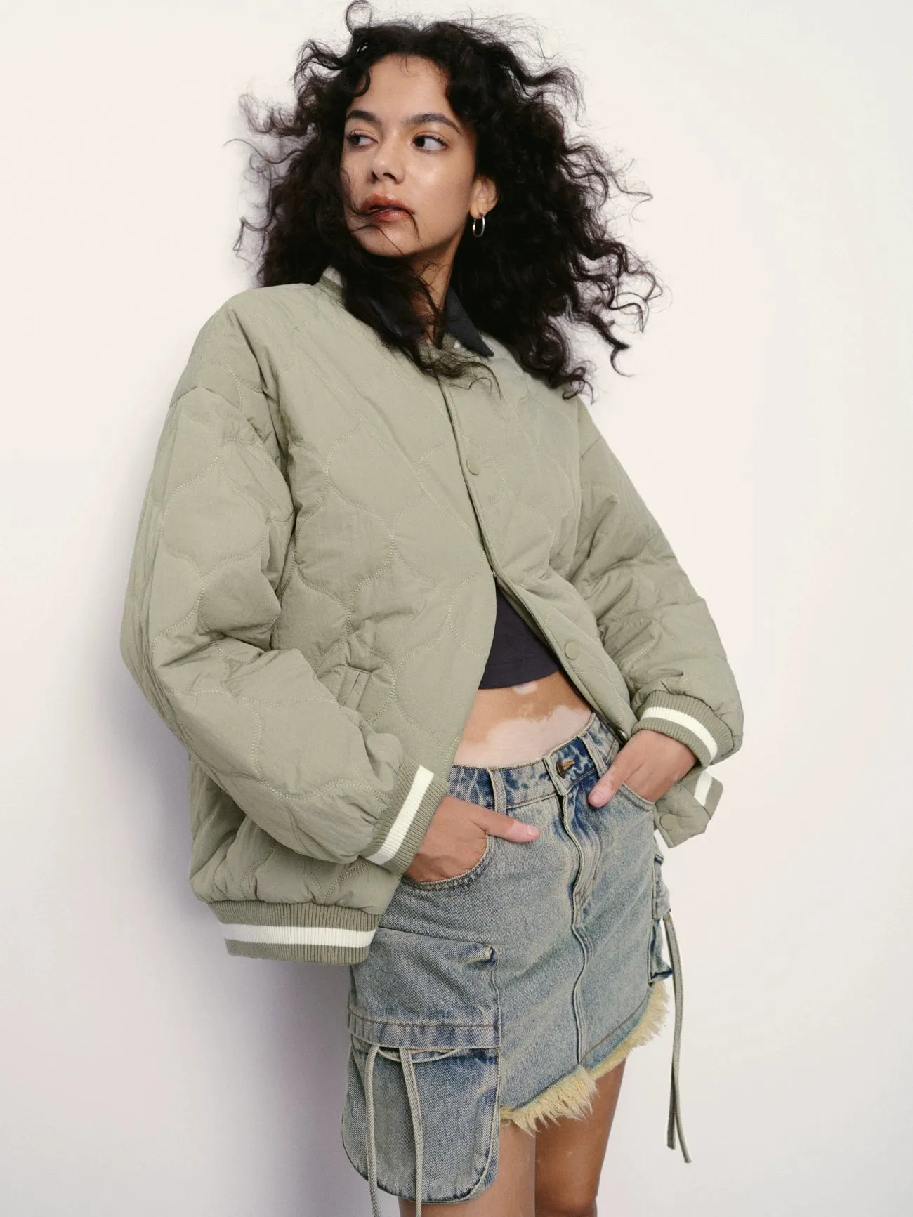 Drawstring Hem Padded Jackets sold by Urban Revivo product image thumbnail 3