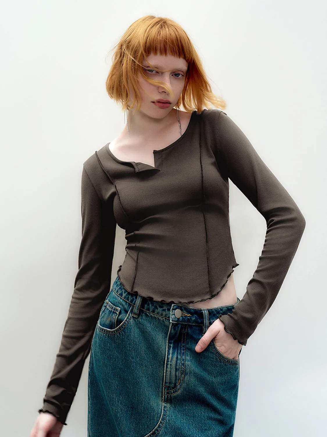 Skinny Long Sleeve T-Shirts sold by Urban Revivo product image thumbnail 3
