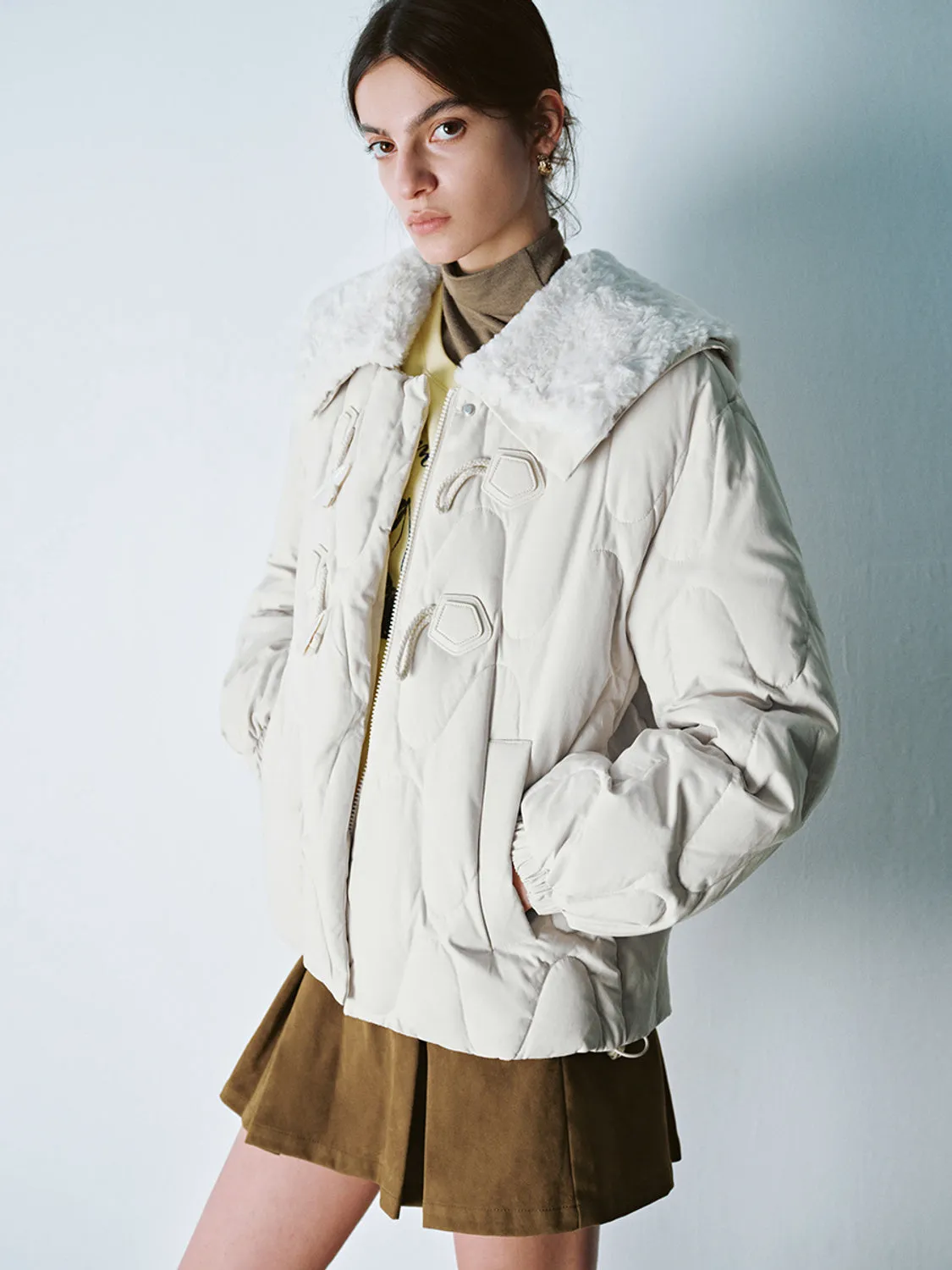Lapel Down Padded Coats sold by Urban Revivo