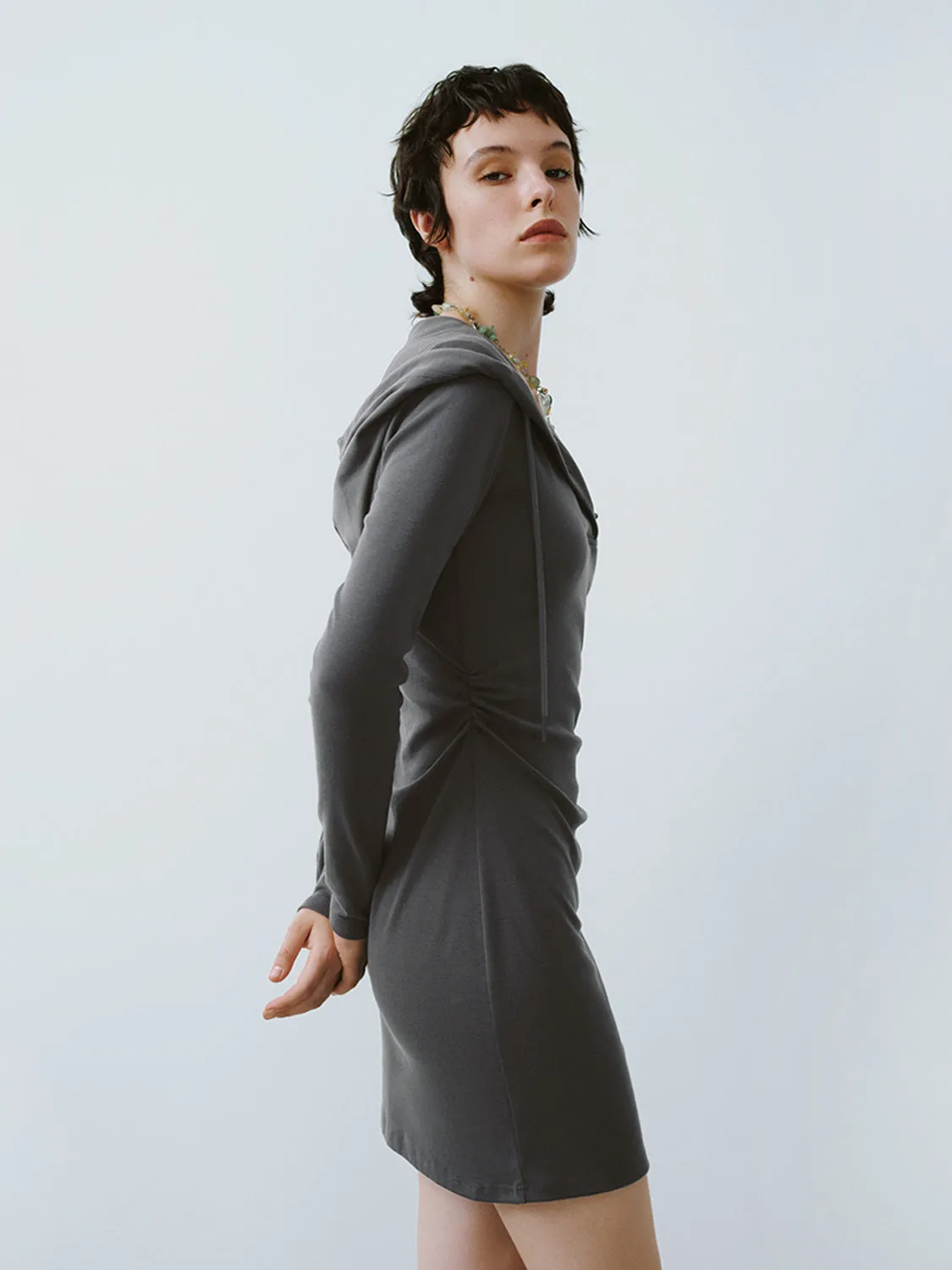 Hoodie Skinny-Fit Dresses sold by Urban Revivo product image thumbnail 3