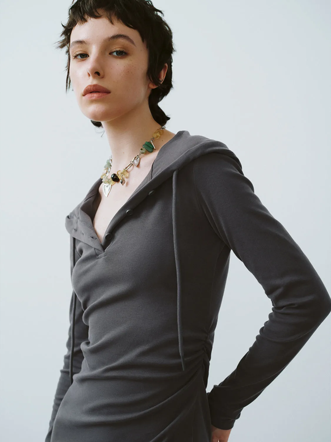 Hoodie Skinny-Fit Dresses sold by Urban Revivo product image thumbnail 5