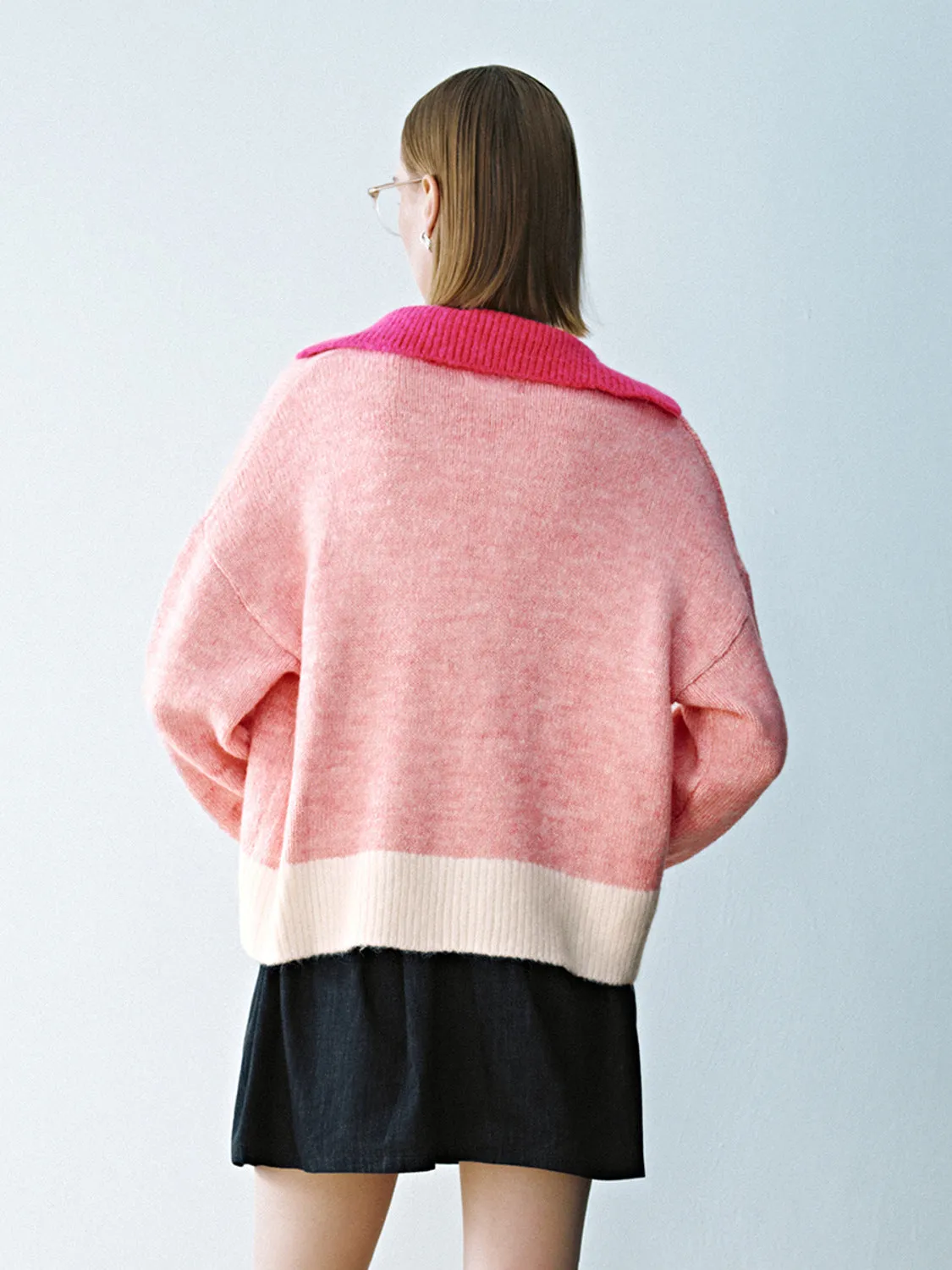 Lapel Knitted Long Sleeve T-Shirts sold by Urban Revivo product image thumbnail 2