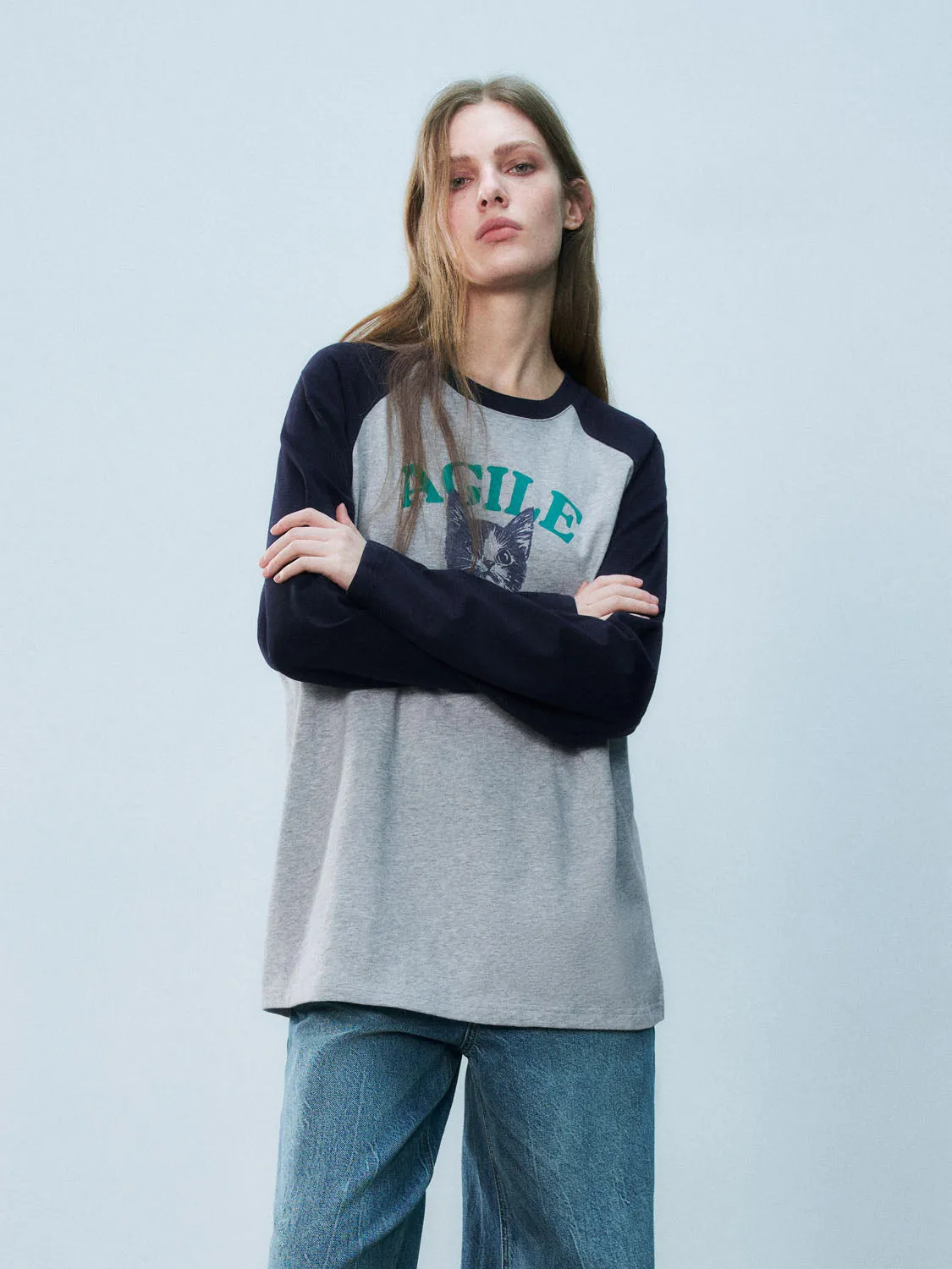 Raglan Sleeve Long Sleeve T-Shirts sold by Urban Revivo product image thumbnail 3