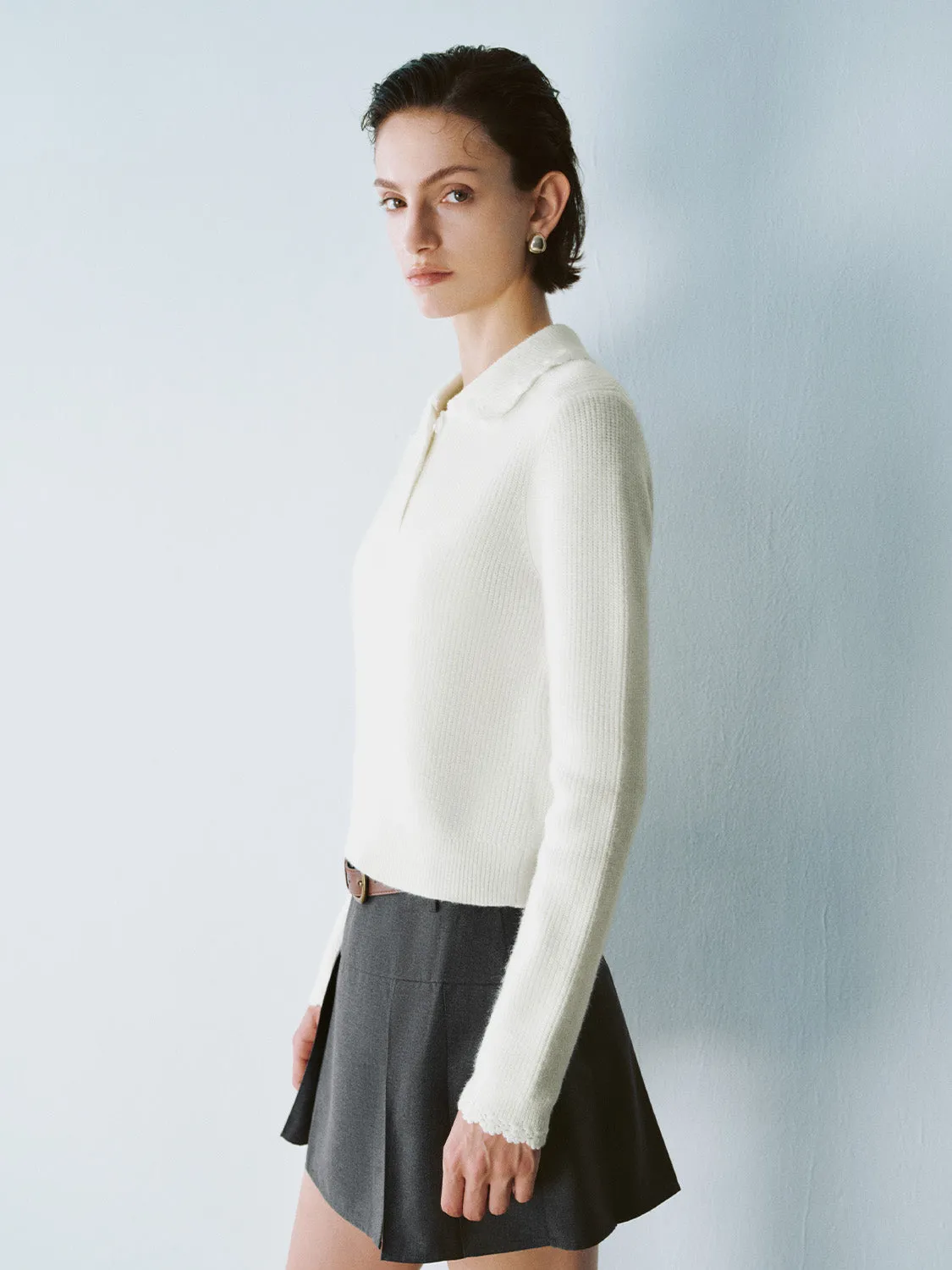 Button Half Placket Knitted T-Shirts sold by Urban Revivo product image thumbnail 2