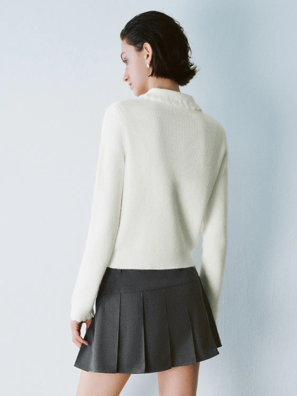 Button Half Placket Knitted T-Shirts sold by Urban Revivo product image thumbnail 3