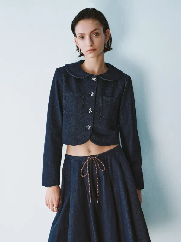 Peter Pan Collar Denim Jackets sold by Urban Revivo