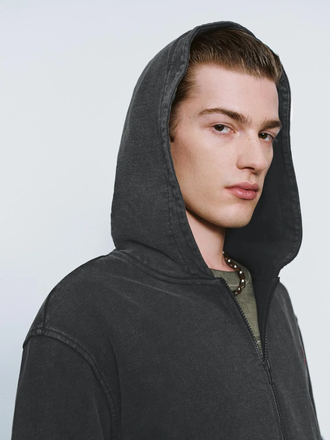 Zip Up Front Hoodie Jackets sold by Urban Revivo product image thumbnail 3