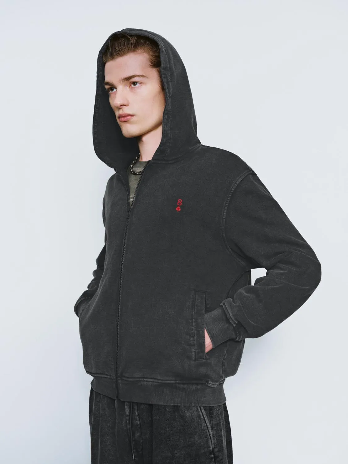 Zip Up Front Hoodie Jackets sold by Urban Revivo product image thumbnail 2