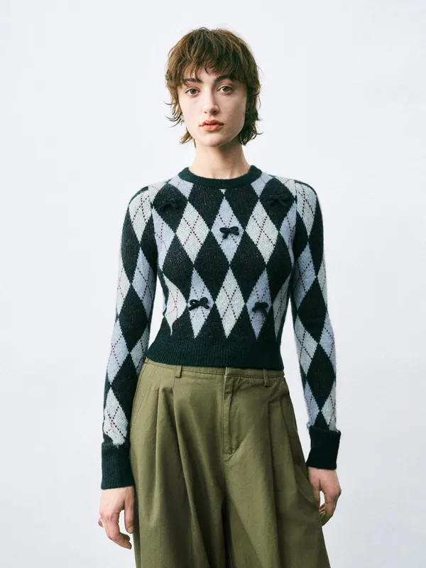 Argyle Printed Knitted T-Shirts sold by Urban Revivo
