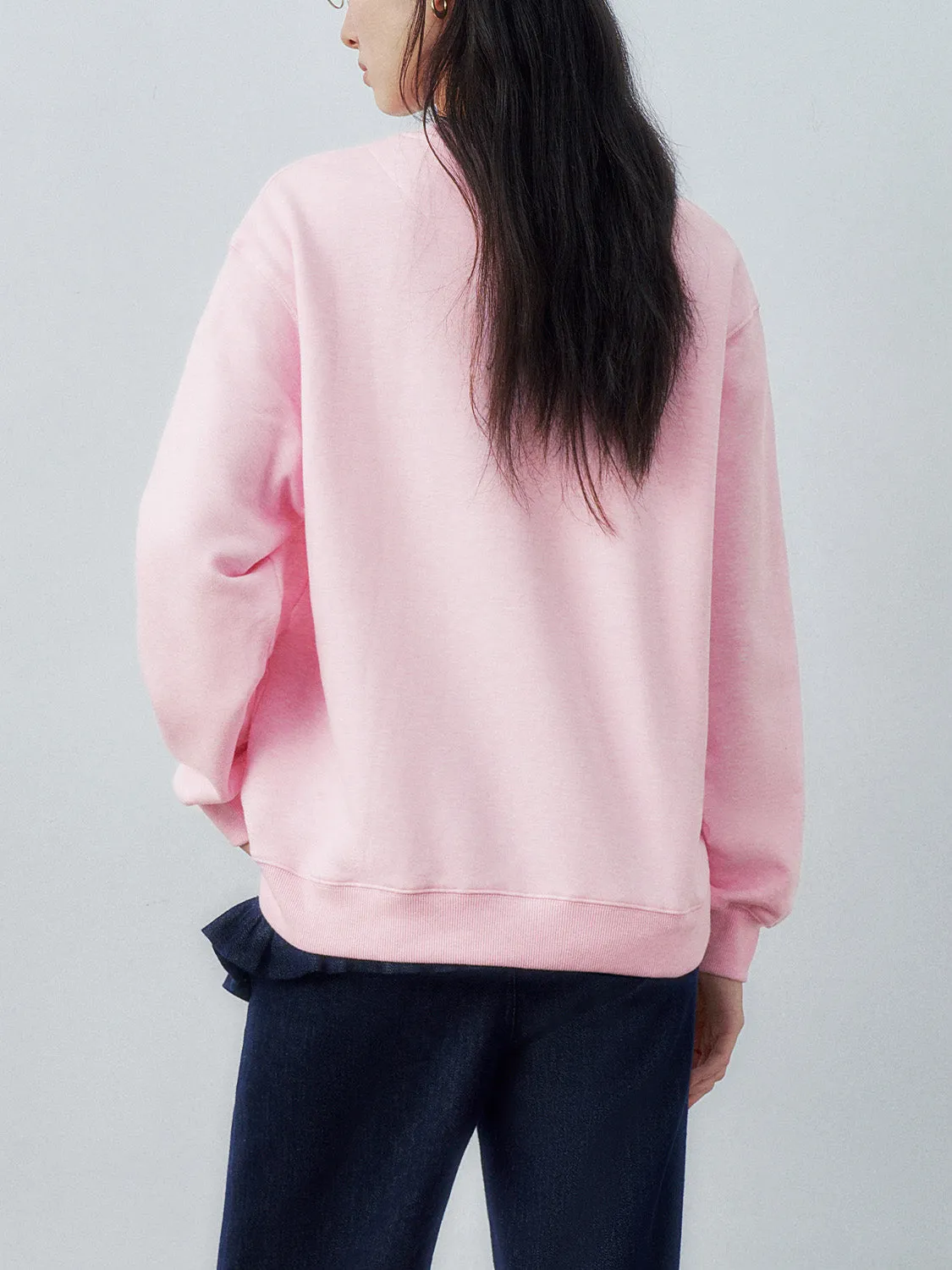 Crew Neck Loose Sweatshirts sold by Urban Revivo product image thumbnail 3