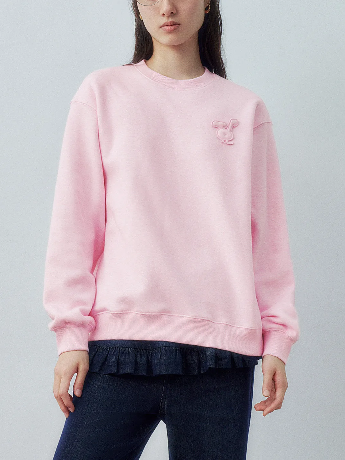 Crew Neck Loose Sweatshirts sold by Urban Revivo