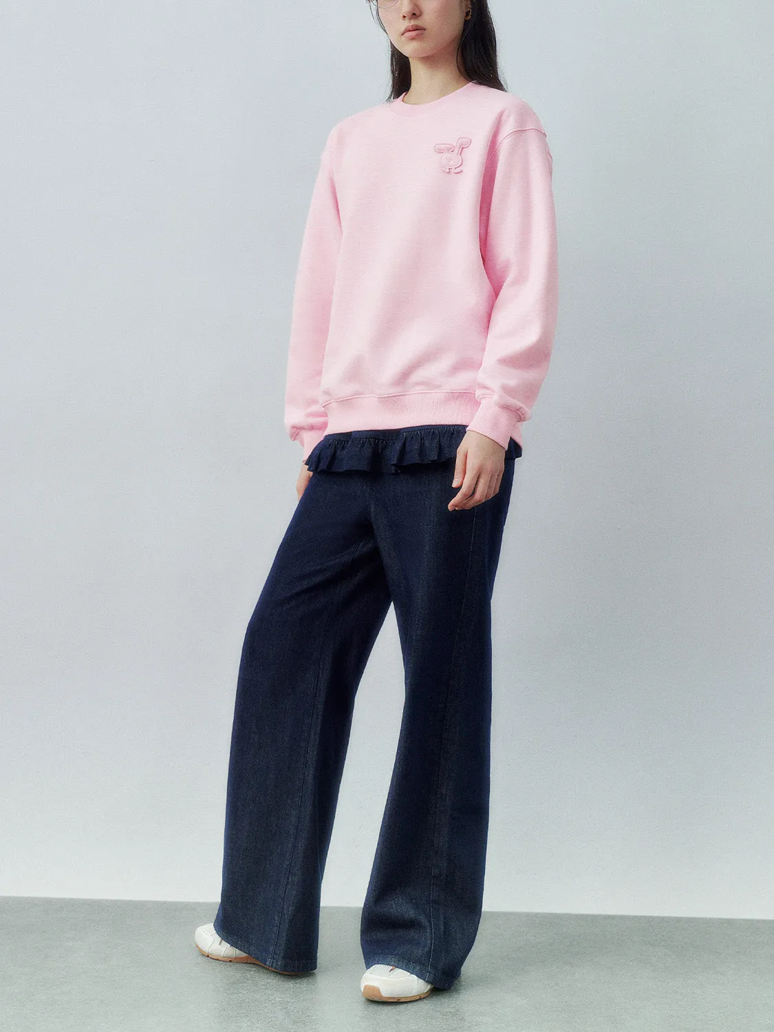 Crew Neck Loose Sweatshirts sold by Urban Revivo product image thumbnail 4