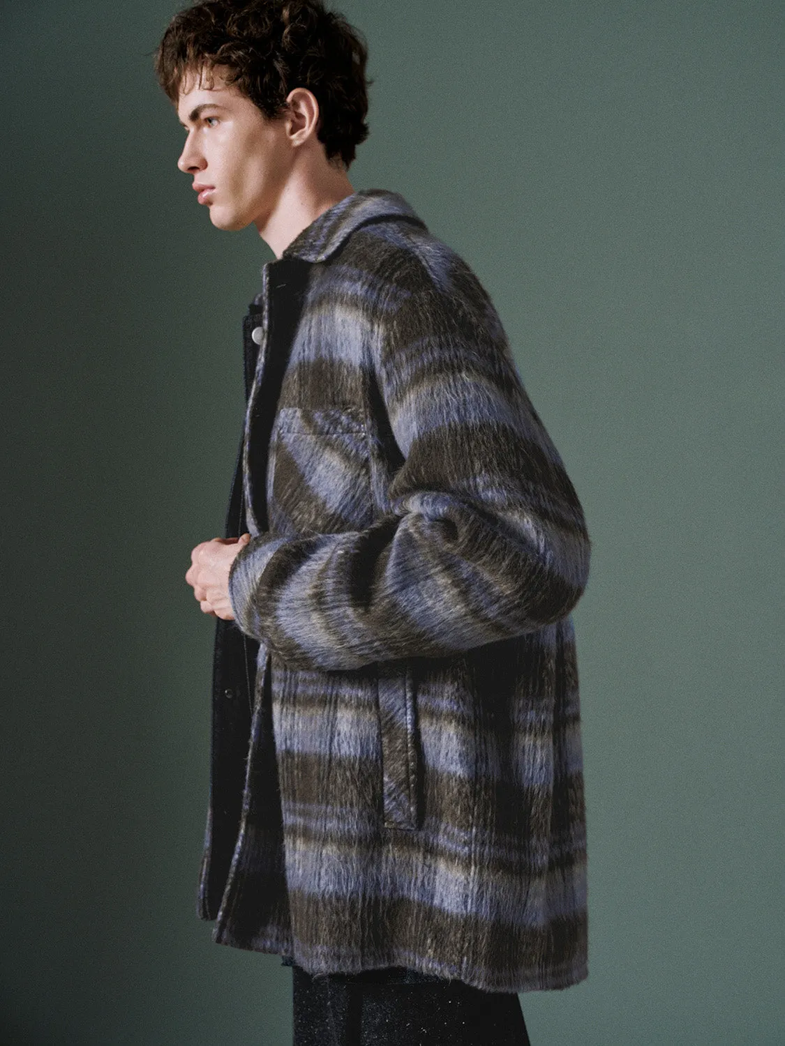 Plaid Button Up Jackets sold by Urban Revivo product image thumbnail 2